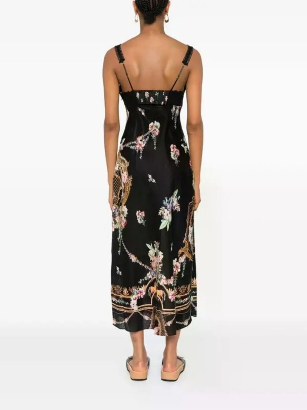 Camilla Embroidered Bodice Bias Dress in Noble Endeavors XS - Picture 2 of 6